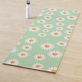 Chic Daisy Flower Pattern – Cute Floral Designe -  ヨガマット