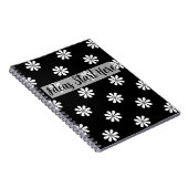 Chic Daisy Pattern Notebook – Minimal & Stylish ノートブック (右側)