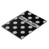 Chic Daisy Pattern Notebook – Minimal & Stylish ノートブック (左側)