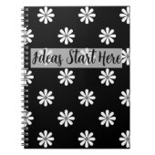 Chic Daisy Pattern Notebook – Minimal & Stylish ノートブック (正面)