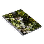 Chic Dark Green Botanical Leaves ノートブック (右側)