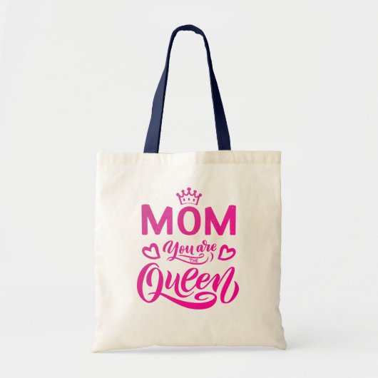 Chic Design Typography Mom You Are The Queen トートバッグ (正面)