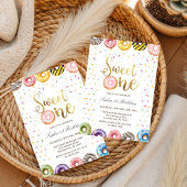 chic donut Sweet One Birthday, 1st Birthday Girl  招待状
