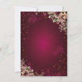 Chic Dress,Butterfly Floral Red Quinceañera 招待状 (裏面)