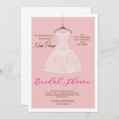 Chic Dressed for the Occasion Bridal Shower Party 招待状 (正面/裏面)