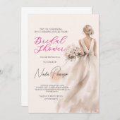 Chic Dressed for the Occasion Bridal Shower Party 招待状 (正面/裏面)