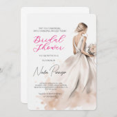 Chic Dressed for the Occasion Bridal Shower Party 招待状 (正面/裏面)