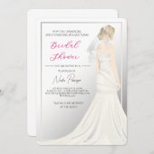 Chic Dressed for the Occasion Bridal Shower Party 招待状 (正面/裏面)