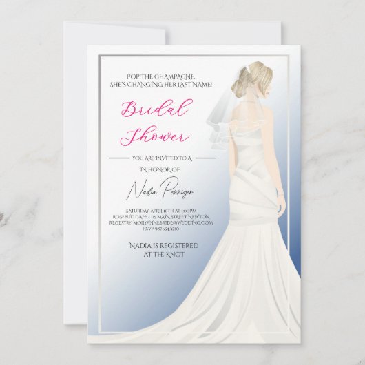 Chic Dressed for the Occasion Bridal Shower Party 招待状 (正面)