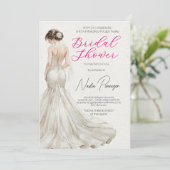 Chic Dressed for the Occasion Bridal Shower Party 招待状 (スタンド正面)