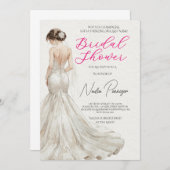 Chic Dressed for the Occasion Bridal Shower Party 招待状 (正面/裏面)