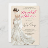 Chic Dressed for the Occasion Bridal Shower Party 招待状 (正面/裏面)