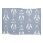 Chic dusty blue Heron Heritage Revival 枕カバー (裏面)