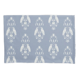 Chic dusty blue Heron Heritage Revival 枕カバー