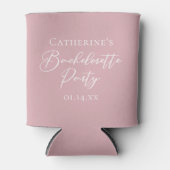 Chic Dusty Rose Pink Bachelorette Party Custom 缶クーラー (正面)