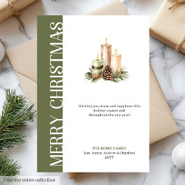 Chic Earthy Colors Holiday Greetings Printable シーズンカード