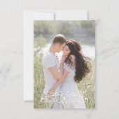 Chic Ecru Scrollwork Photo Wedding Save the Date セーブザデート (裏面)