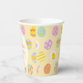 Chic Egg Pattern Soft Yellow Kids Birthday Party 紙コップ (左)