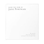 Chic Elegance | Modern | From the Desk of | ノートパッド (正面)