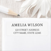 Chic Elegance | Modern Minimalist | Return Address ラベル (インサイチュ)