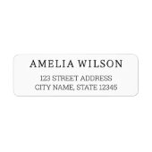 Chic Elegance | Modern Minimalist | Return Address ラベル (正面)