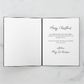 Chic Elegant Black White Merry Christmas Tree      カード (内部)
