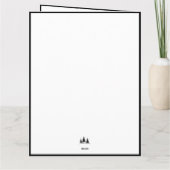 Chic Elegant Black White Merry Christmas Tree      カード (裏面)