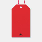 Chic Elegant Black White Script Christmas Tree ギフトタグ (裏面)