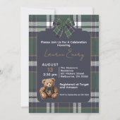 Chic Elegant Fancy Bear R. Lauren theme invitation 招待状 (正面)