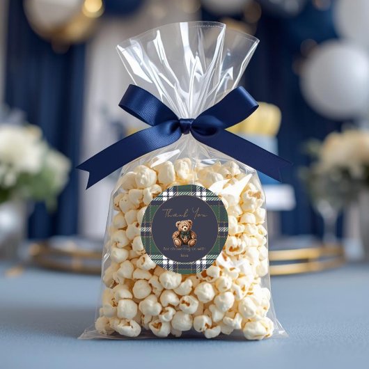 Chic Elegant Fancy Bear Theme sticker ラウンドシール