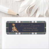 Chic Elegant Fancy Dog theme return address label ラベル (インサイチュ)