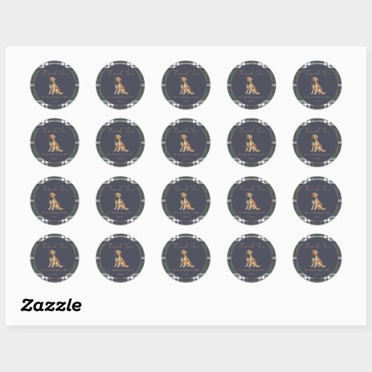 Chic elegant Fancy Dog Theme sticker ラウンドシール (シート)
