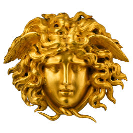 Chic Elegant Gold French Medusa Haute Couture Tシャツ