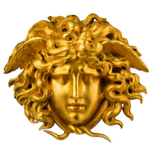 Chic Elegant Gold French Medusa Haute Couture Tシャツ