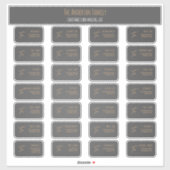 Chic Elegant Grey Christmas Card Mailing Label Set シール (シート)