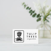 Chic Elegant Logo Stylized Tulip Wellness Healer  名刺 (スタンド正面)