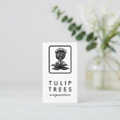 Chic Elegant Logo Stylized Tulip Wellness Healer 名刺 (スタンド正面)