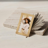 Chic Elegant Luxury Gold Palm Tree Photo Monogram 名刺