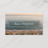 Chic Elegant Ocean Shoreline Luxury Feminine Photo 名刺 (正面)