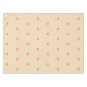 Chic Elegant Peach & Orange Polka Dots Pattern テーブルクロス (正面(横))