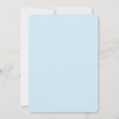 Chic Elegant Script Light Blue Boy Baby Shower 招待状 (裏面)