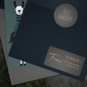 Chic Elegant Stylish Grey Address Label ラベル