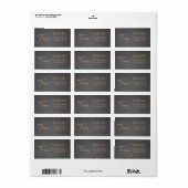 Chic Elegant Stylish Grey Address Label ラベル (フルシート)