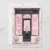 Chic Elegant Vintage Lingerie Bridal Shower 招待状 (正面)