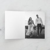 Chic Embossed Look Photo Wedding Save the date カード (内部)