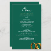 Chic Emerald Green Gold Rings Wedding (正面/裏面)