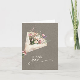 Chic Farmers Market Bridal Shower Thank You Card サンキューカード