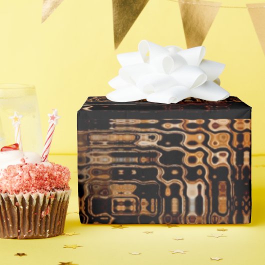 Chic Faux Mosaic Gray Terracotta Design ラッピングペーパー (誕生日パーティー)