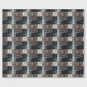 Chic Faux Mosaic Gray Terracotta Design set 2 ラッピングペーパー (フラット)