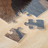 Chic Flamingo with Sun Hat and Sunglasses ジグソーパズル (側面)